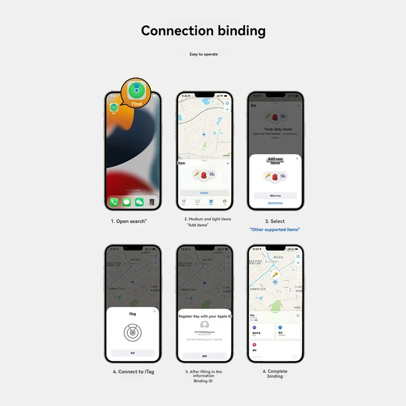 JABS 4PCS Bluetooth GPS Tracker Finder With For Apple Find My Global Network For Keys Bags Wallets Suitcase For IOS