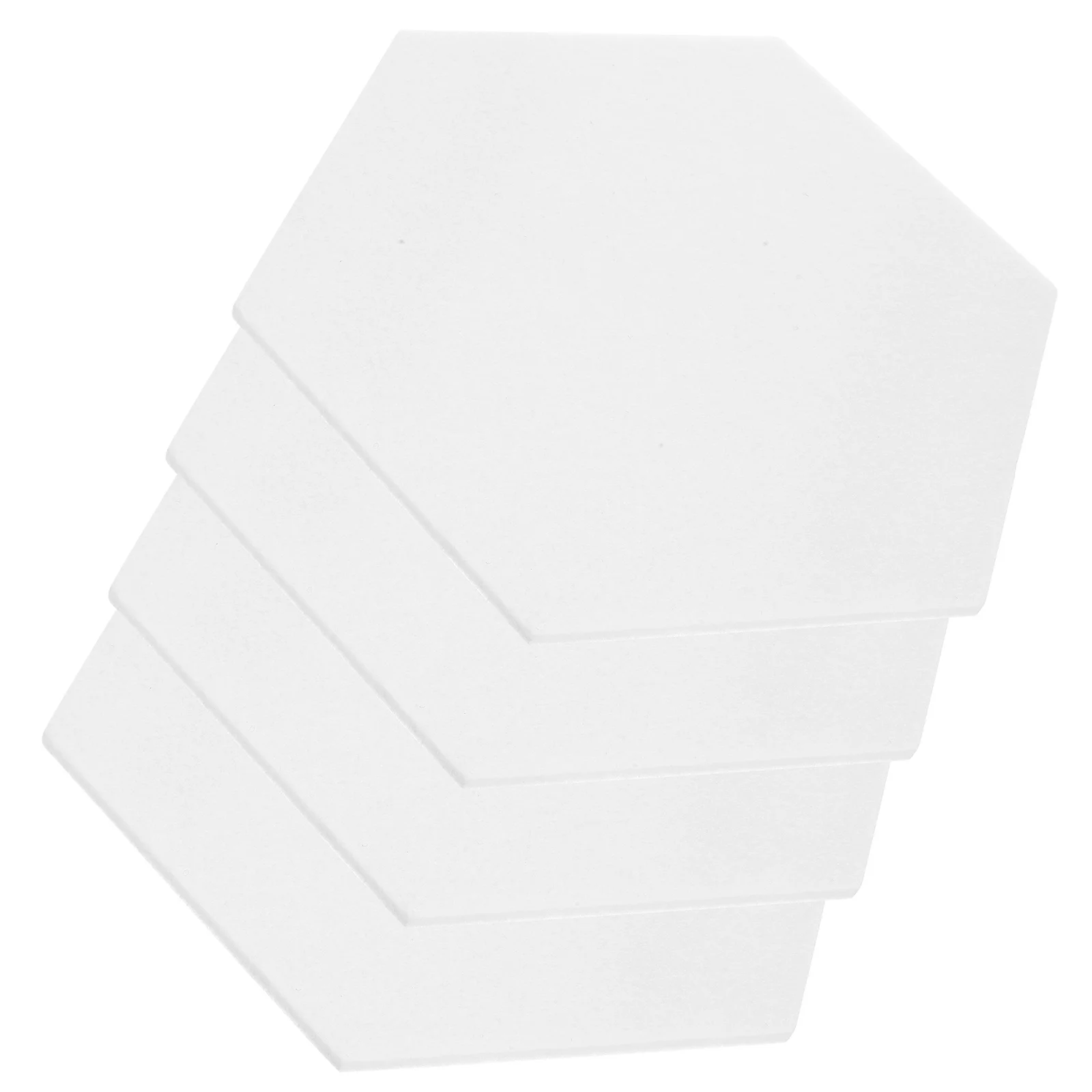 

4pcs Self-Adhesive Hexagon Felt Boards Bulletin Message Notice Memo Display Boards For Wall Office Classroom Announcement Felt