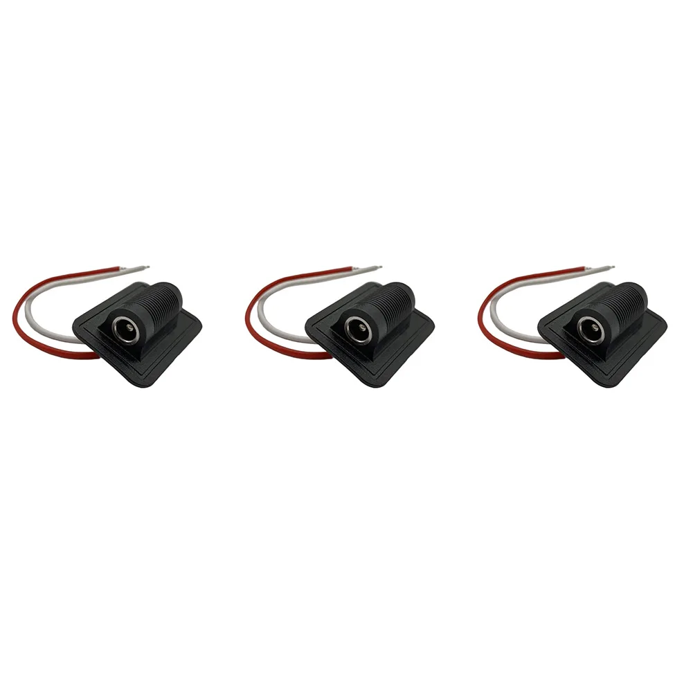 5521 DC Connector with Attached Cable for 5.5 x 2.1 mm Equipment Female-Female Configuration Designed for Long-Term Reliability