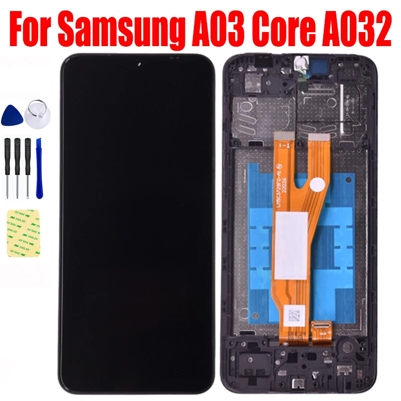 

For Samsung Galaxy A03 Core A032M A032F SM-A032F/DS LCD Display Monitor Module Touch Screen Digitizer Sensor Assembly Frame