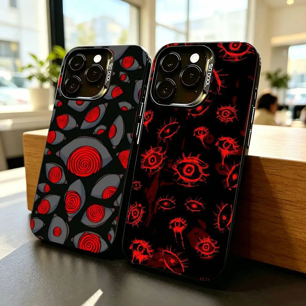

Terror Red-d Evil Eye-e Phone Case For iPhone 17,16,15,14,13,12,11 Plus,Pro Max,XS,Colorful Silver Black Cover