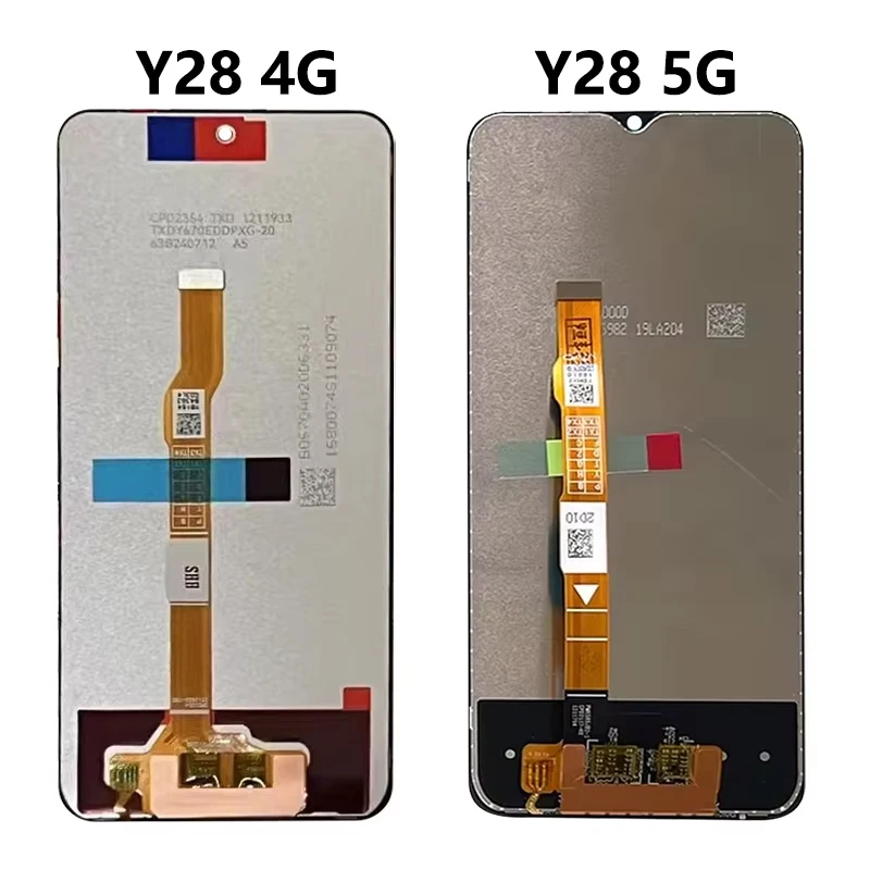 Y28 Display Screen For Vivo Y28 4G V2352 LCD Display Screen Touch Panel Digitizer For Vivo Y28 5G Display With Frame
