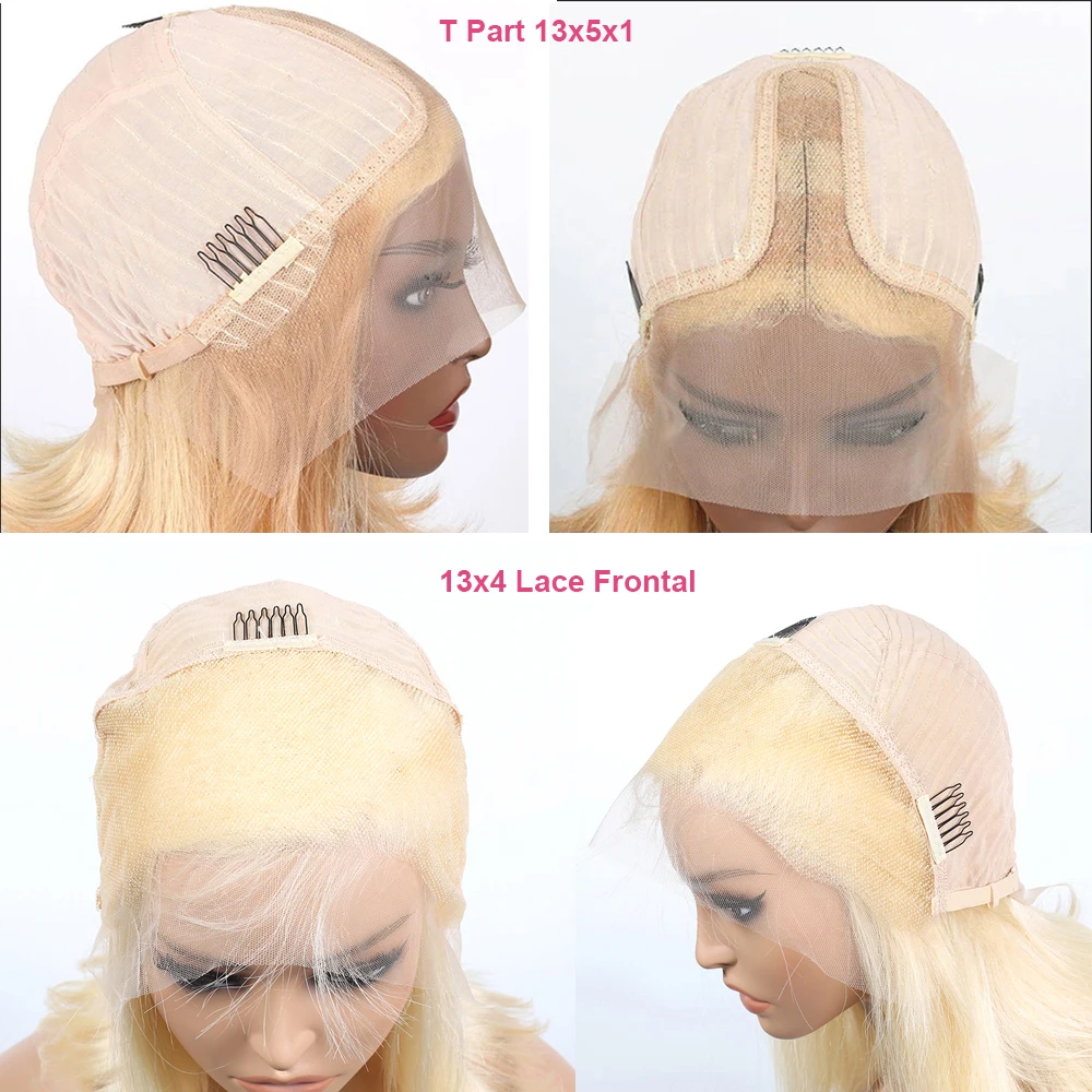 613 Bob Wig Bone Straight Bob Wig Lace Front Human Hair Wigs For Women Blonde HD Lace Frontal Wig Glueless Wig Human Hair 180%