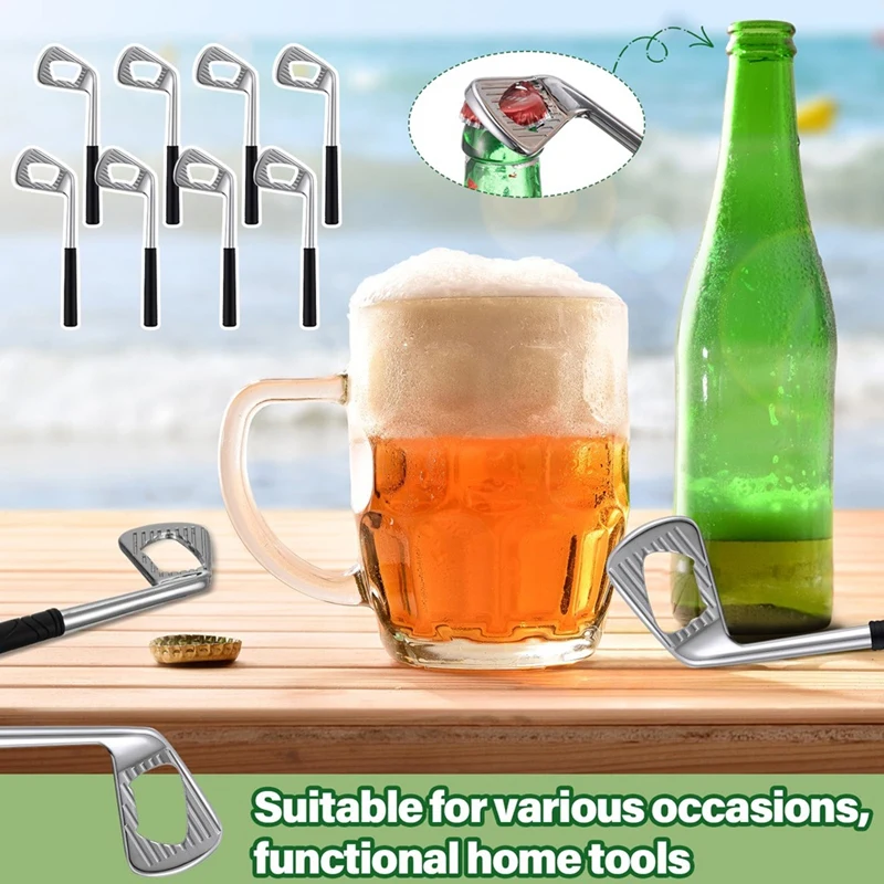 10 Pcs Golf Club Bottle Opener Novelty Beer Gift Golf Decoration Beer Opener For Golfer Golf Lover Beer Enthusiast