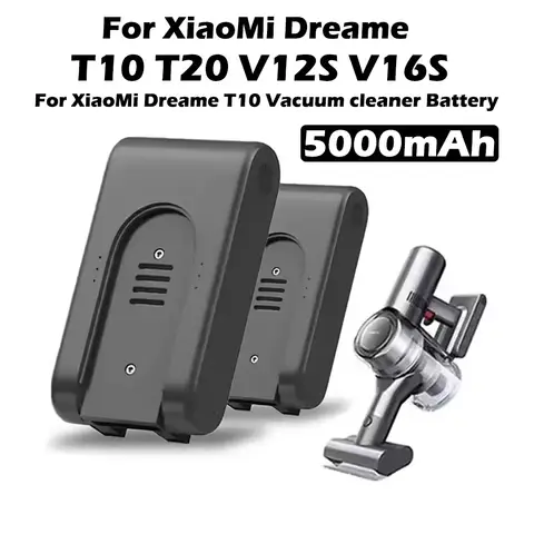 기존 5000mAh 배터리-Xiaomi Dreame T10 T20 V12S V16S 휴대용 무선 진공 청소기 액세서리 배터리 팩