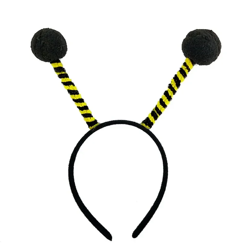 Adulti Bambini Peluche Cartoon Ape Antenne Fascia Soffice Pompon Palla Festa di Compleanno Costume Cosplay Natale Halloween