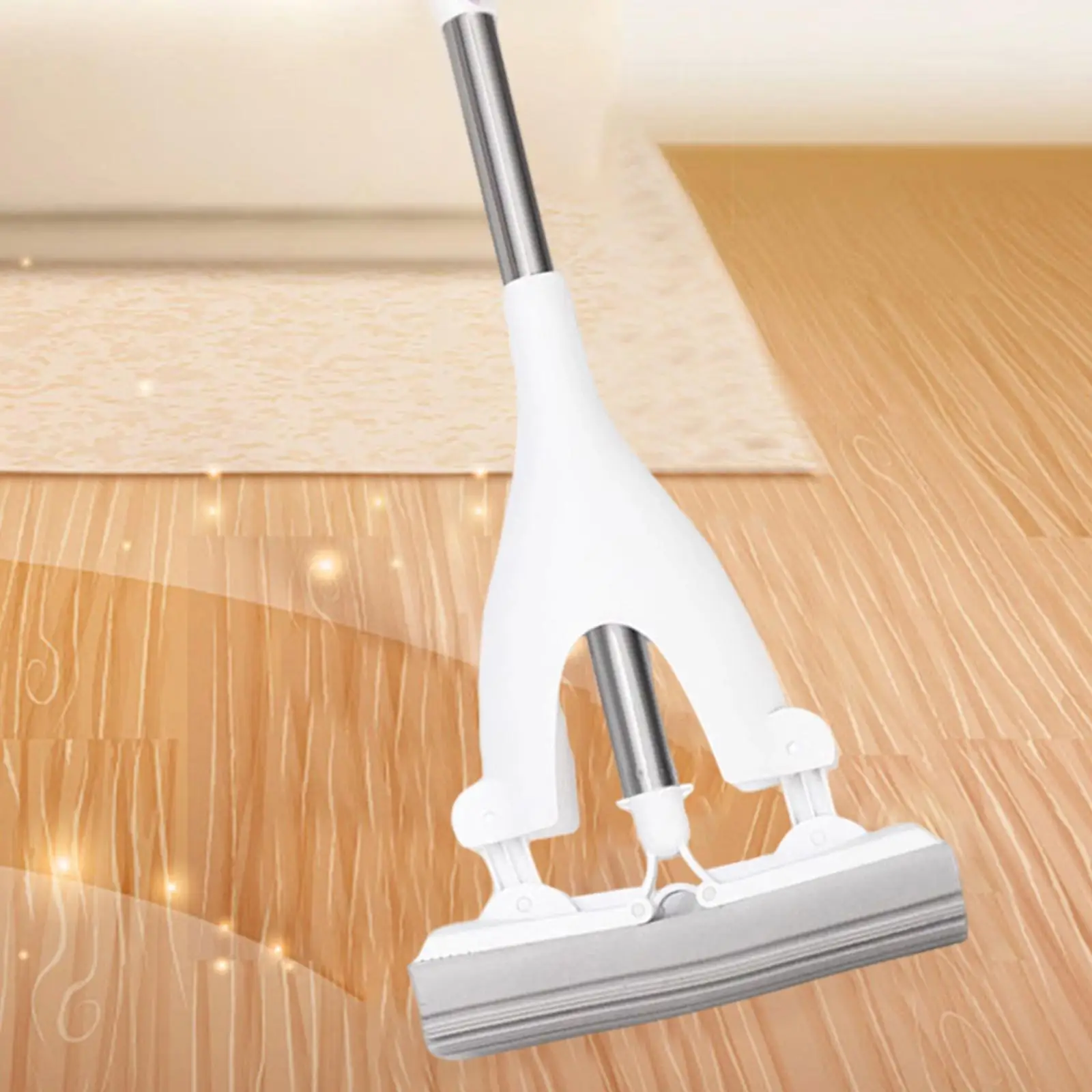 Small Cleaning Mop Wet Dry Self Squeeze Short Mop Washing Tool Floor Brush for Glass and Countertops