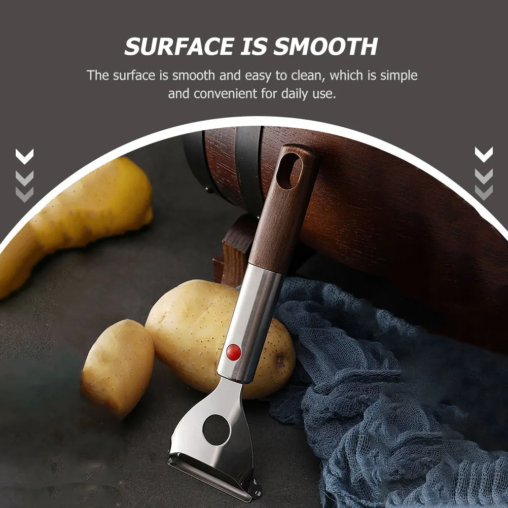 

Professional Stainless Steel Peeler Light Brown Manual for Fruits Vegetables Ergonomic Design Compact Portable Kitchen Gadget