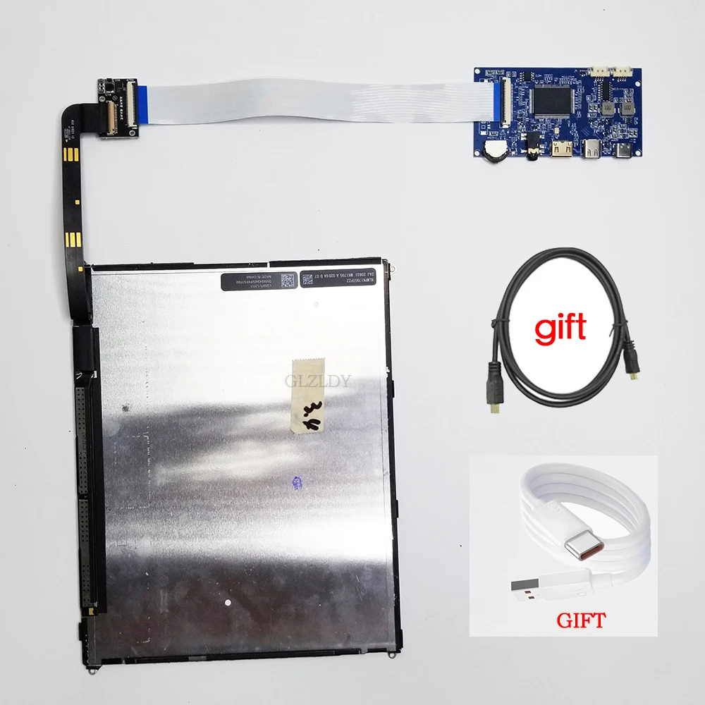 For iPad 3/4 9.7 Inch LP097QX1-SPA1 LTL097QL01 DIY IPS 2K LCD Display Screen Monitor Control Driver Board Digitizer Touchscreen