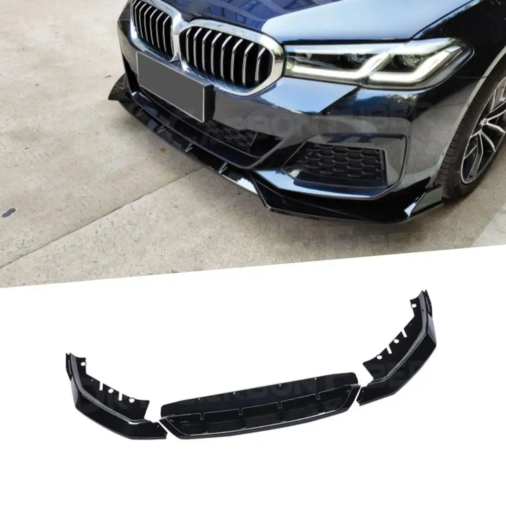 

3PPCS Carbon Fiber Car Front Bumper Lip Splitter Spoiler for BMW 5 Series G30 G38 M Sport 2021 2022 ABS Lip