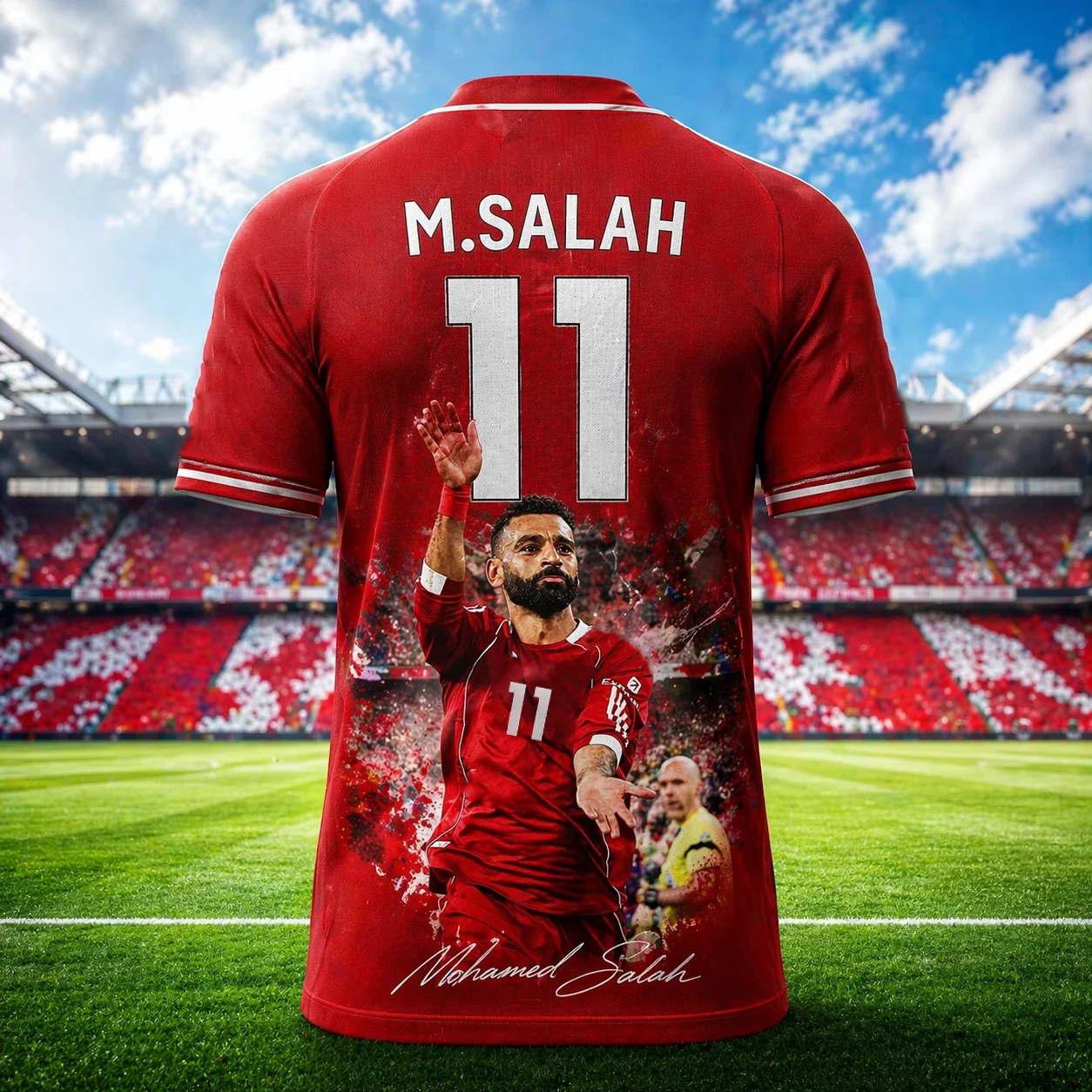 2026 Bestseller M.SALAH Fußball-Fan-Trikot für Kinder - Stylischer 3D-Druck Schnelltrocknend Bequemes Sport-T-Shirt für Fußballtraining