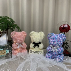 Pearl Bear Valentine's Day Gift for Girlfriend Teddy Bear for Kids Birthday Mother's Day Party/Wedding Decoration New Home Doll