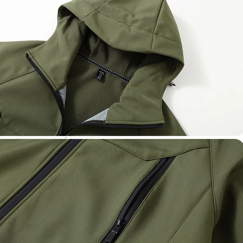 Waterproof Windbreaker Jacket Men 12XL 13XL Plus Size Camp Jacket Coat Male Fashion Casual Fleece Jackets Big Size 13XL