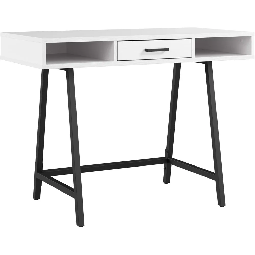 

Steele 40W Writing Desk in Pure White Oak | Computer Table for Home Office Workspace