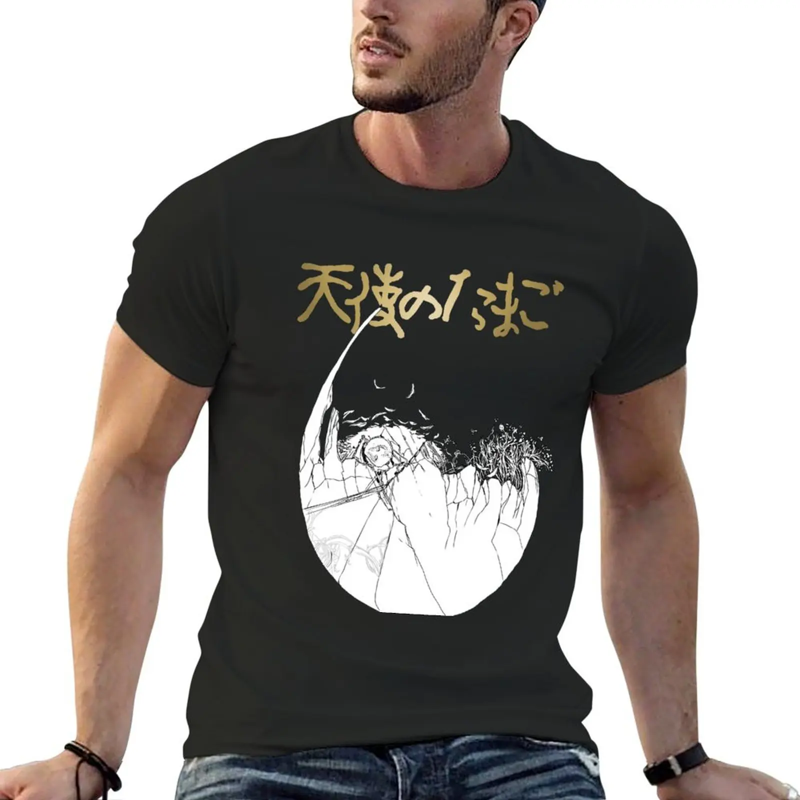 

ANGEL'S EGG T-Shirt tops oversized graphic tee plain man t shirt Men's t shirts