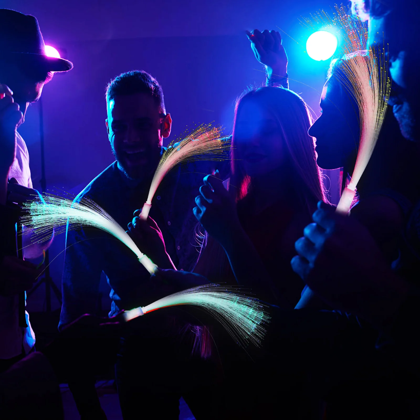 12pçs varinhas de fibra óptica, varas brilhantes, varinha de luz led para festa, concerto, festival, casamento, eventos, adereços de iluminação