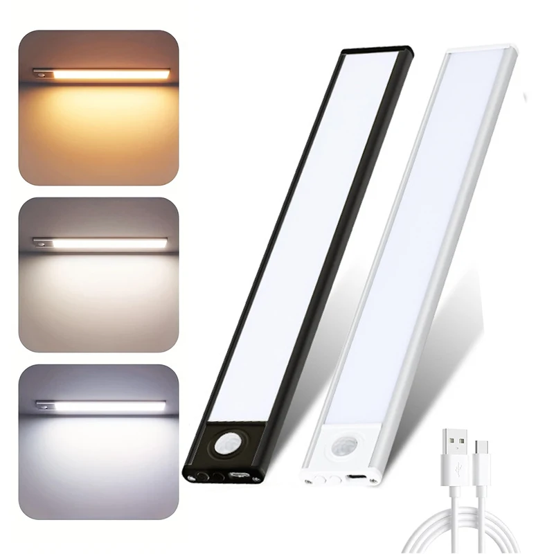 مستشعر حركة LED ضوء ليلي USB قابل لإعادة الشحن لاسلكي مثبت على الحائط لغرفة النوم والممر والسلالم وإضاءة حماية غرفة النوم