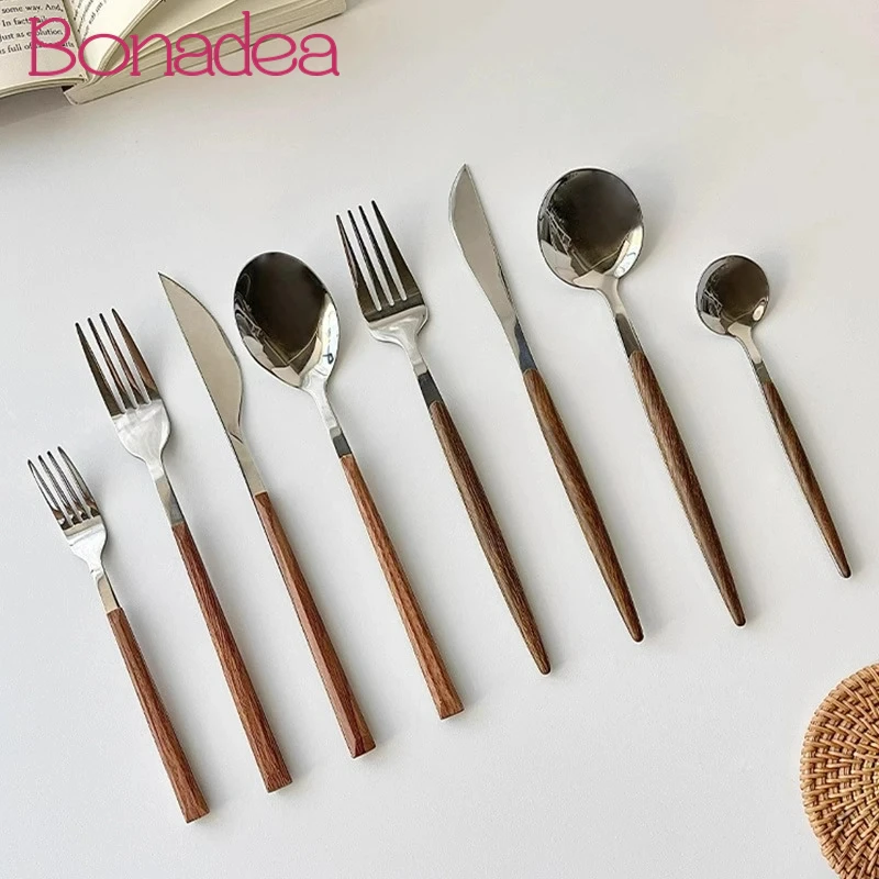 

Stainless Steel Spoon Korean Fork Creative Coffee Spoon Long Handle Household Western Food Tableware Dessert Spoons Kitchen Tool