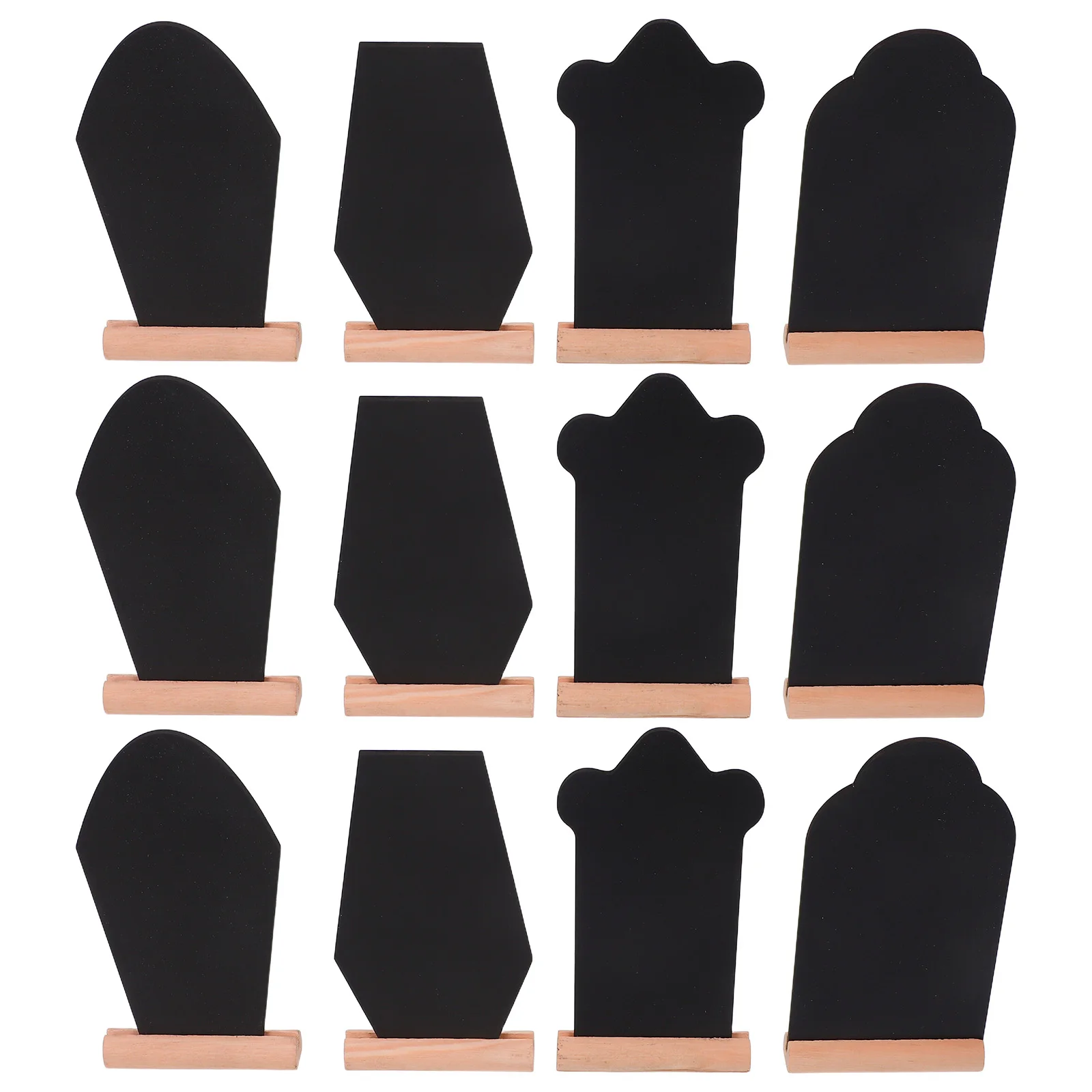 

16 Pcs Desktop Blackboard Message Home Decor Wooden Chalkboard Signs for Tabletop