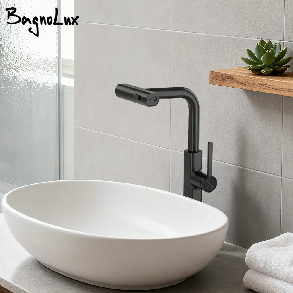 

Черный смеситель для кухонной мойки, выдвижной датчик из нержавеющей стали, умный индукционный смешанный кран с сенсорным управлением