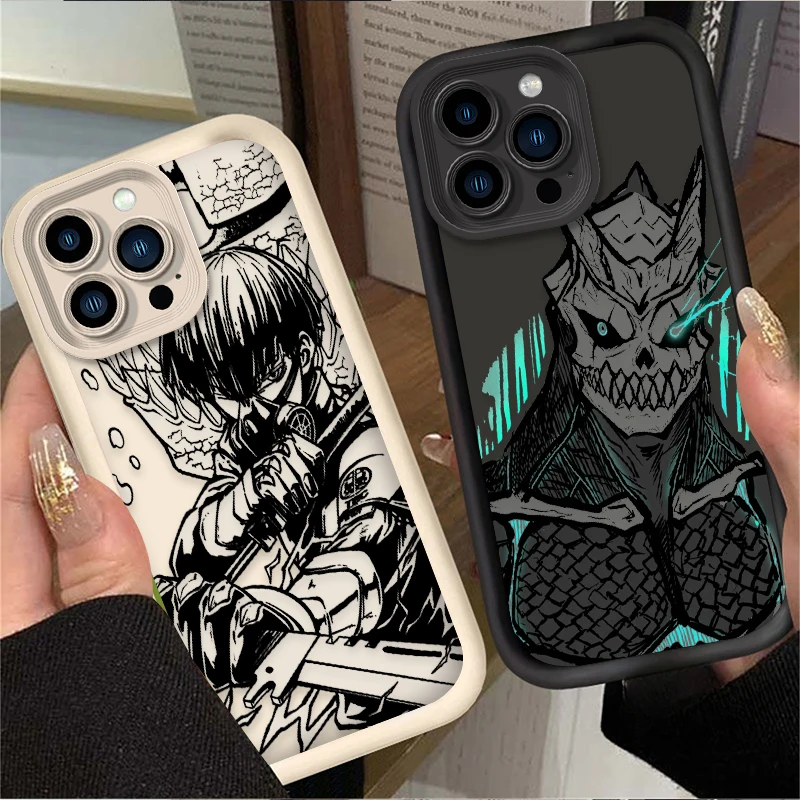 Cool Anime Kaiju No 8 Phone Case For iPhone 17 Air 16 16E 15 14 13 12 11 Pro Max X XS X S Max XR SE 2020 SE4 7 8 Silicone Cover