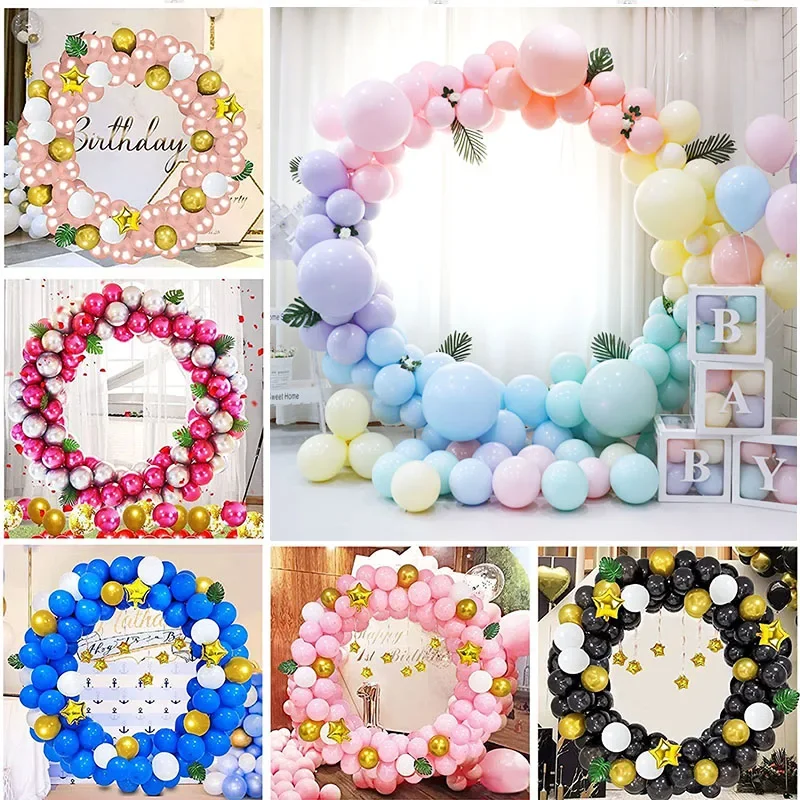 

7-размерное пластиковое круглое кольцо в виде арки воздушного шара с искусственными цветами, искусственными цветами, венок из искусственных цветов, рамка для гирлянды из воздушных шаров, C