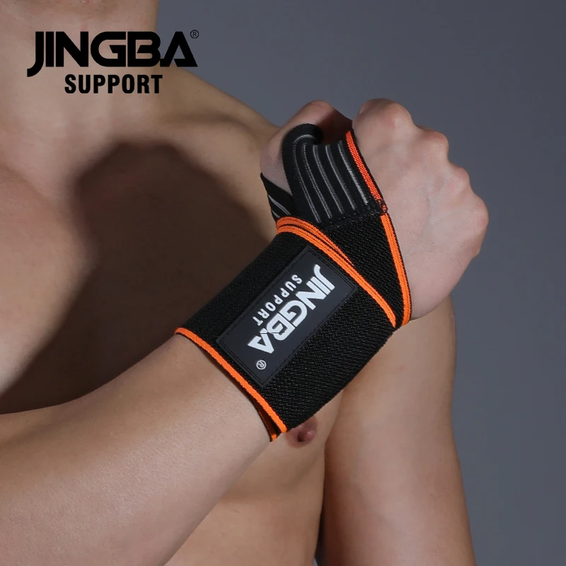 Fitness Wrist Wraps Weight Lifting Gym Wrist Straps Cross Training Padded Thumb Brace Strap Power Hand Support Bar Wristband