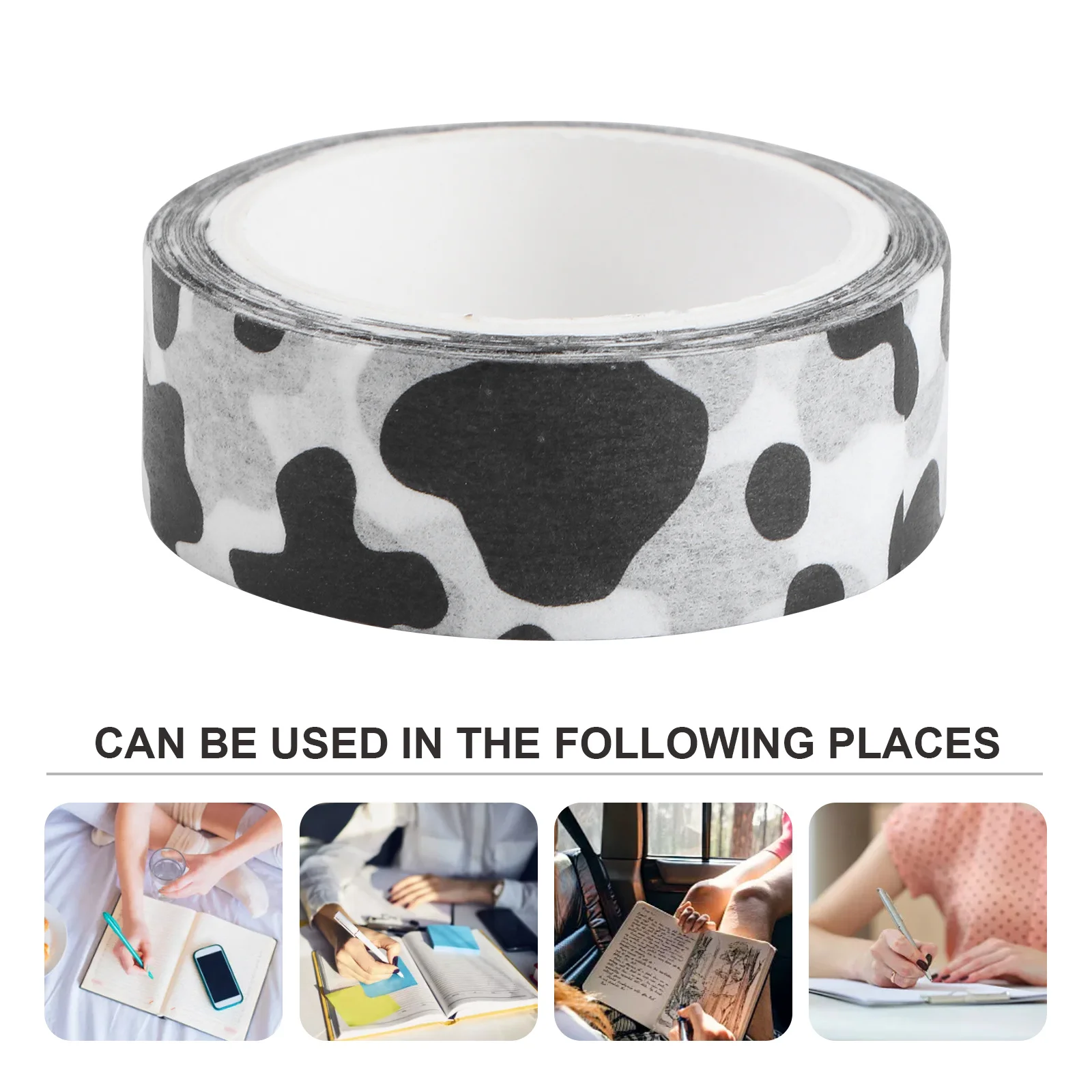 

5Pcs DIY Cow Design Tapes Decorative Adhesive for Crafts Gift Wrapping DIY Tapes Decorative Tape Scrapbook Tape
