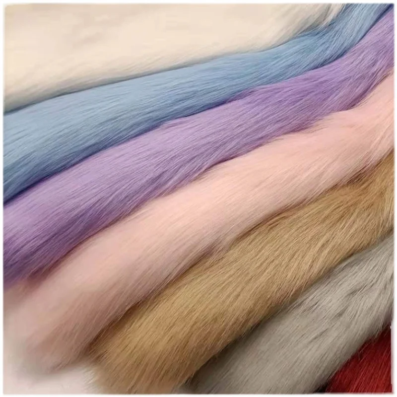 5cm Imitation Fox Hair Plush Fabric Fur Clothing Carpet Decorations Counter Cloth Animal Ears Furs Product DIY Fabric 1000 G/m