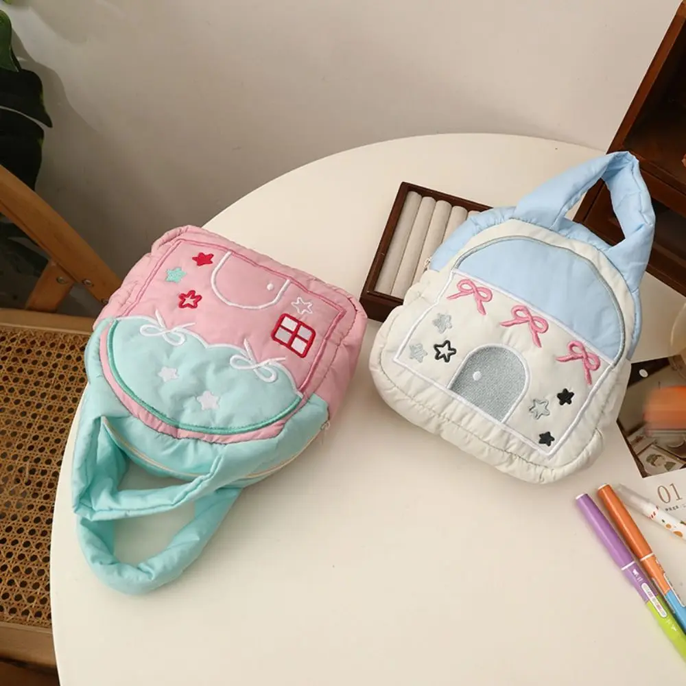 

High Quality House Pattern Handbag Large Capacity Portable Camera Bag Multifunctional Cosmetics Storage Bag