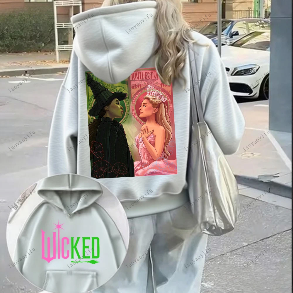 Harajuku الجمالية الشريرة هوديي الشتاء البلوز الرباط هود الجرافيك البلوز للرجال النساء تتجه البلوز هوديس #6