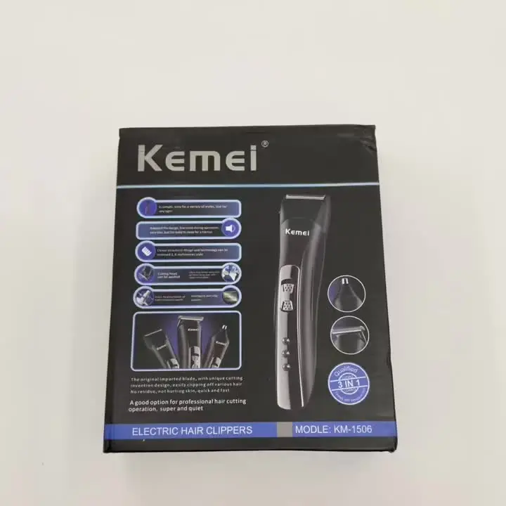 Kemei KM-1506 3 in 1 電気シェーバーヘアカット充電ヘアトリマー電気