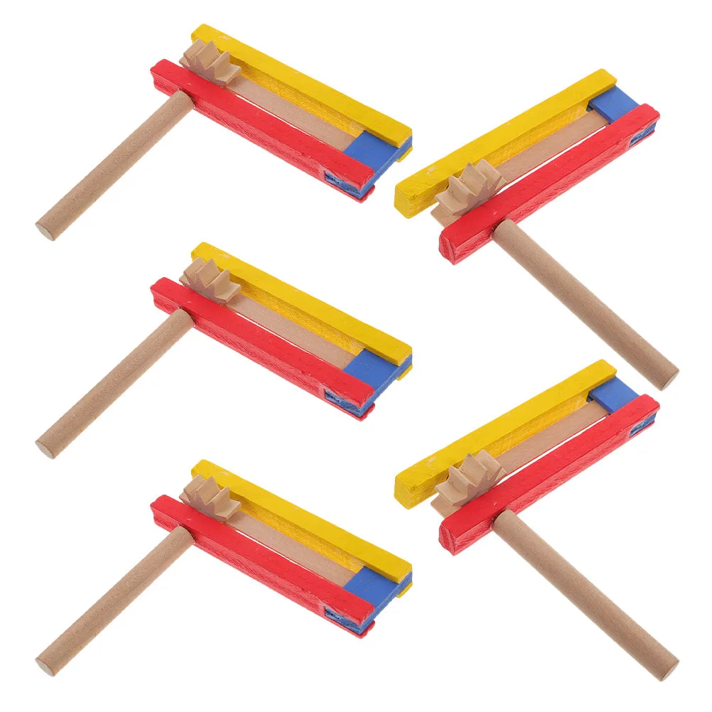 

Набор из 5 деревянных вращающихся погремушек ручной работы с чистым и ярким звуком для дома, школ, оркестров – традиционный ударный инструмент