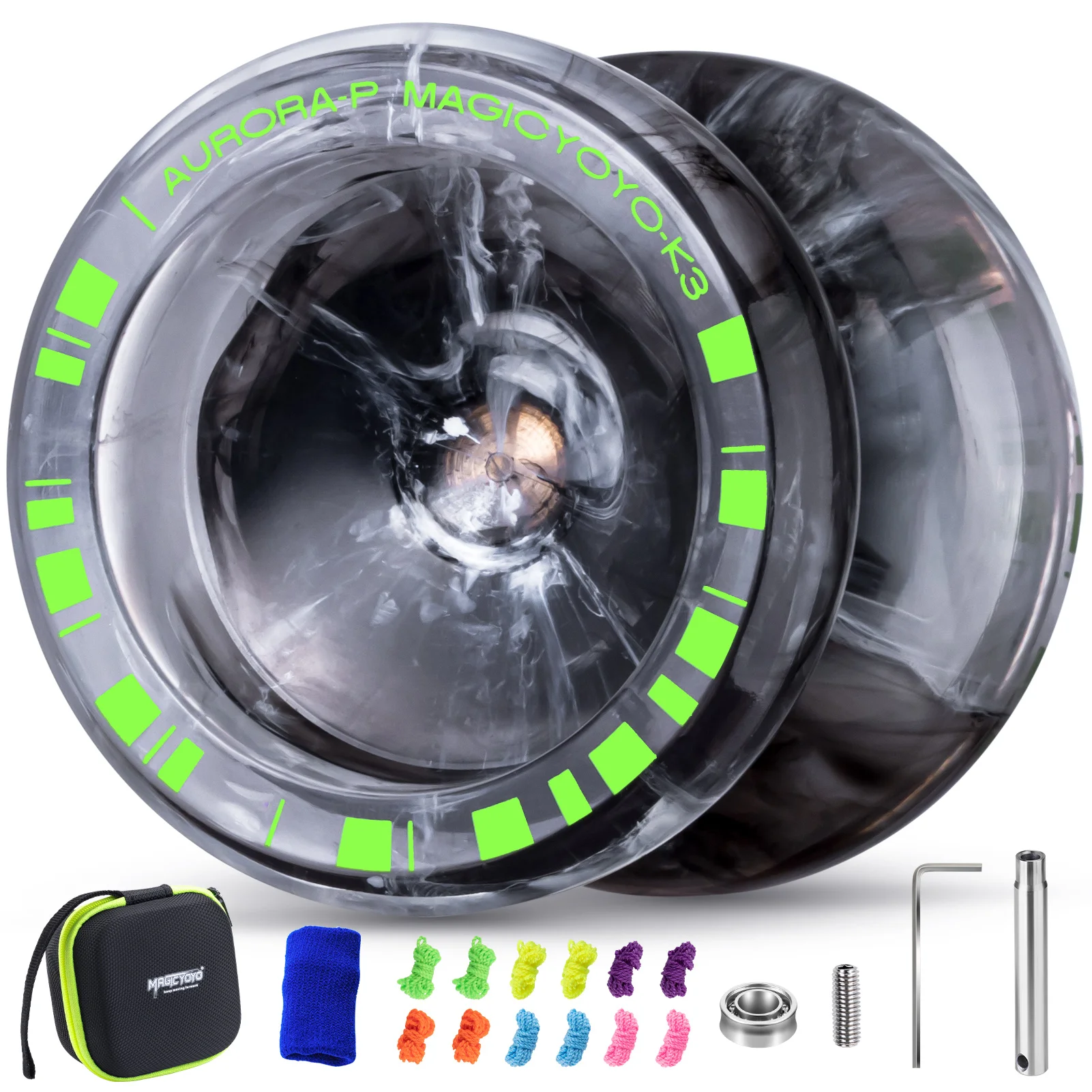 MAGICYOYO K3 Aurora-p Yoyo per bambini, Yoyo reattivo per principianti, Yoyos di trucco professionale con cuscinetto extra non risponibile