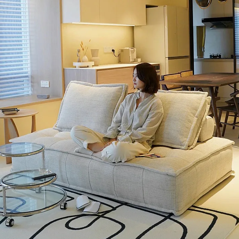 Italian Internet celebrity simple leisure lazy sofa, tofu sofa square combination, single sofa