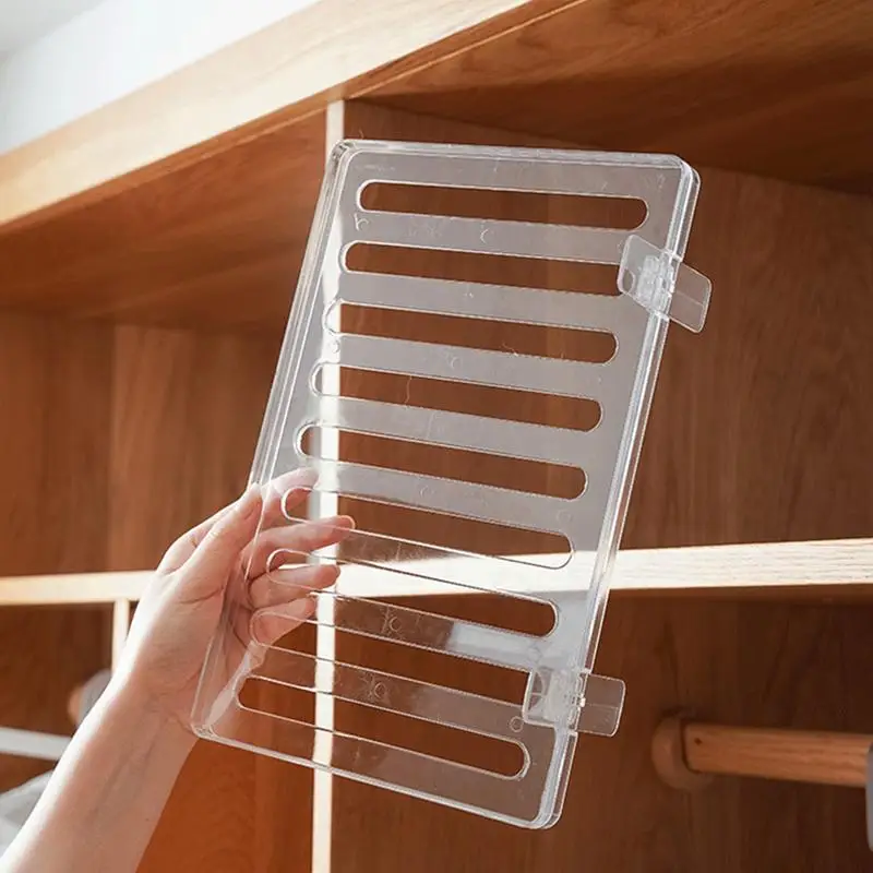 Shelf Separators Vertical 2pcs Closet Separators Transparent Closets Organization And Storage Vertical Adjustable Shelving