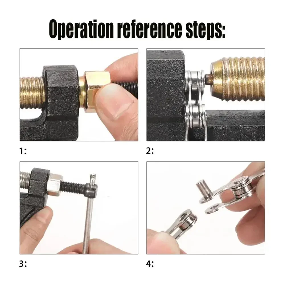 JUNHAN  Universal Carbon Steel Spanner Link Splitter Pin Remover 420-530 Chain Breaker Cutter Repair Tools For Motorcycle Bike