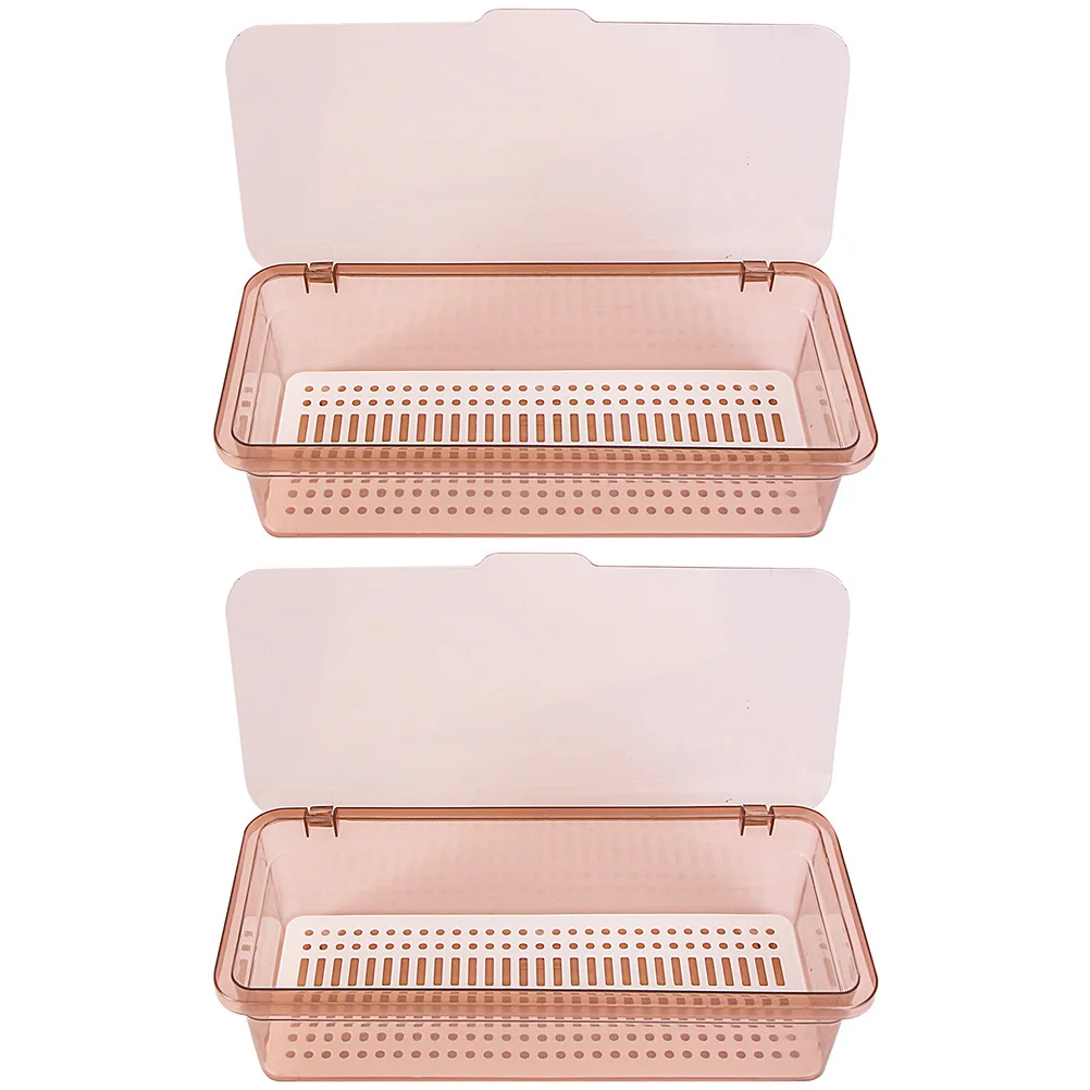 

2Pcs Chopstick Storage Box PP Material Large Capacity Kitchen Utensil Holder with Drainage Holes for Drying Cutlery Basket Space