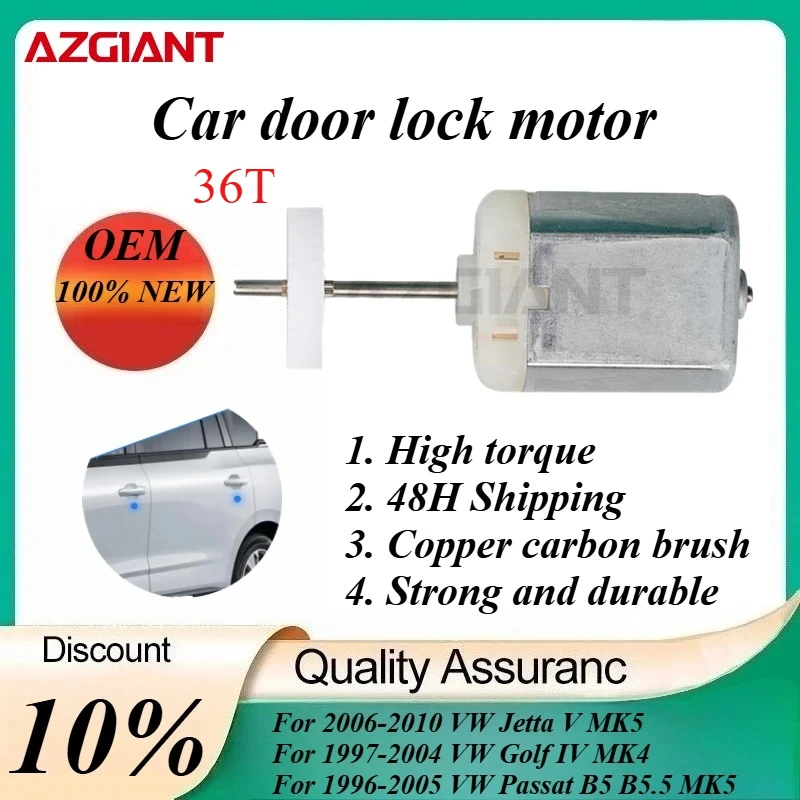 

AZGIANT Car door lock actuator motor for 2006-2010 VW Jetta V MK5/Passat B5 B5.5 MK5 1996-2005/Golf IV MK4 1997-2004 parts OEM