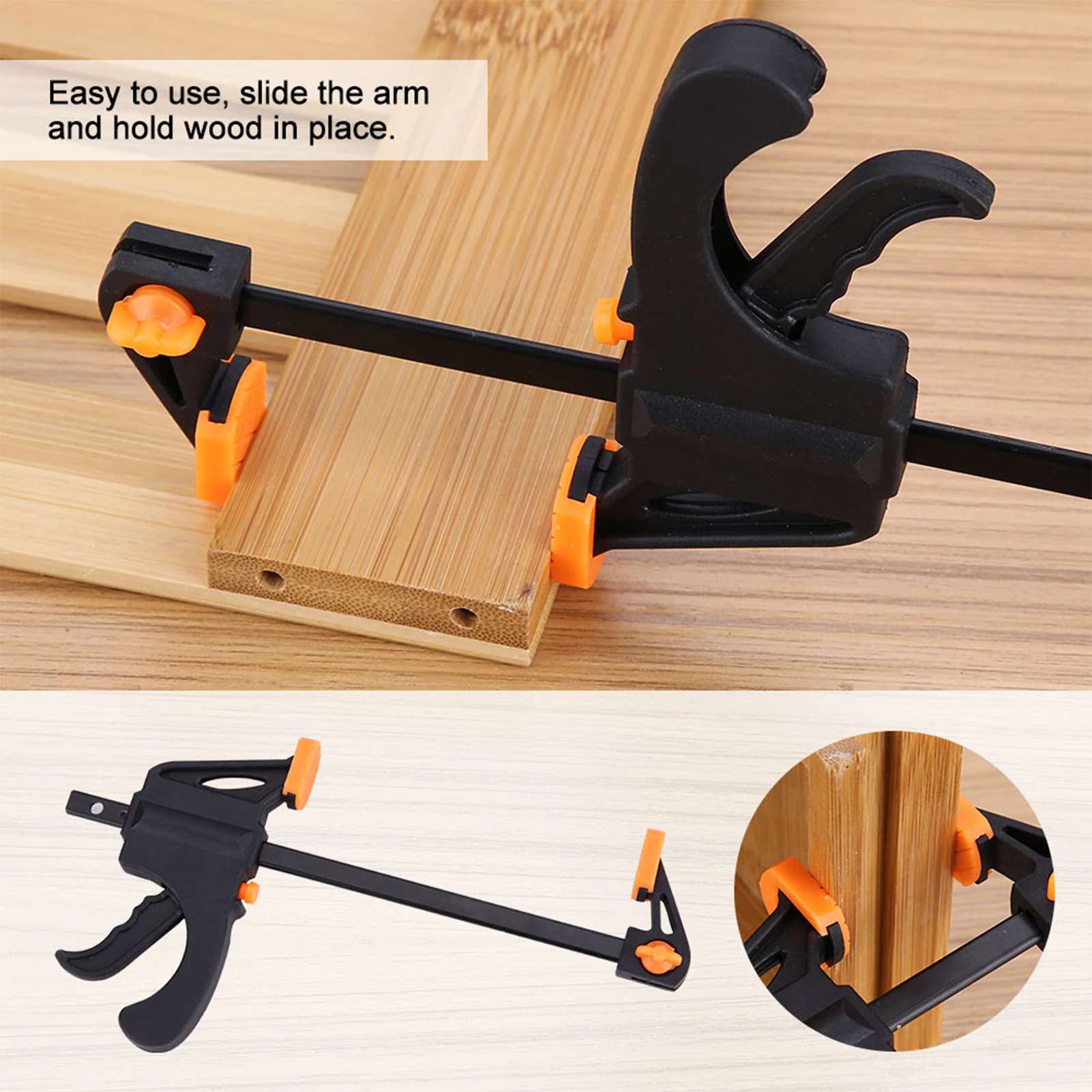 4inch Bar F Clamps Clip Grip Quick Ratchet Release Woodworking  Hand Tool Kit F Clamps Bar Clamp Woodworking F Clamp