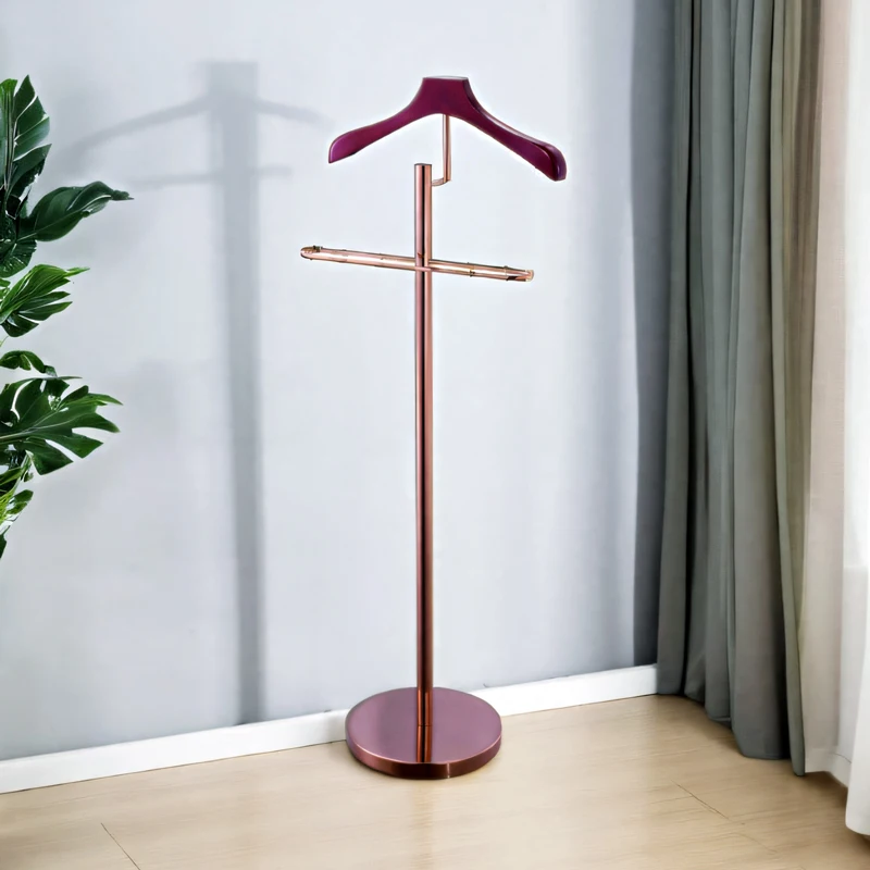

Stainless Steel Hotel Household Coat Racks Hotel Stand Hanger with Hangers Indoor Furniture for Home Bedroom Living Room