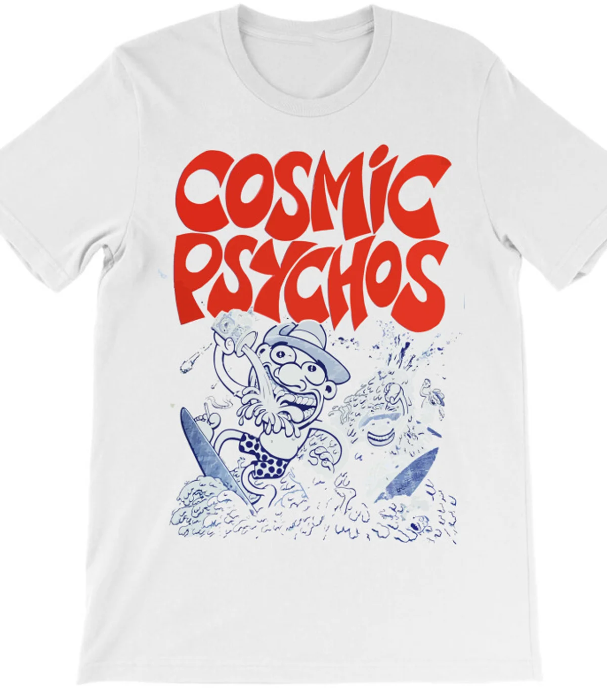 Kosmische Psychos Wit T-Shirt Unisex Tee Alle Maten S Tot 5xl 2f455