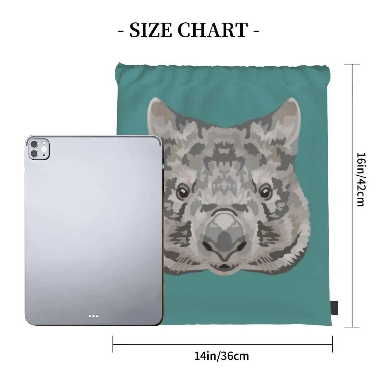 Common Wombat Face Backpacks Multi-function Drawstring Bags Drawstring Bundle Pocket Sports Bag Book Bags For Man Woman School