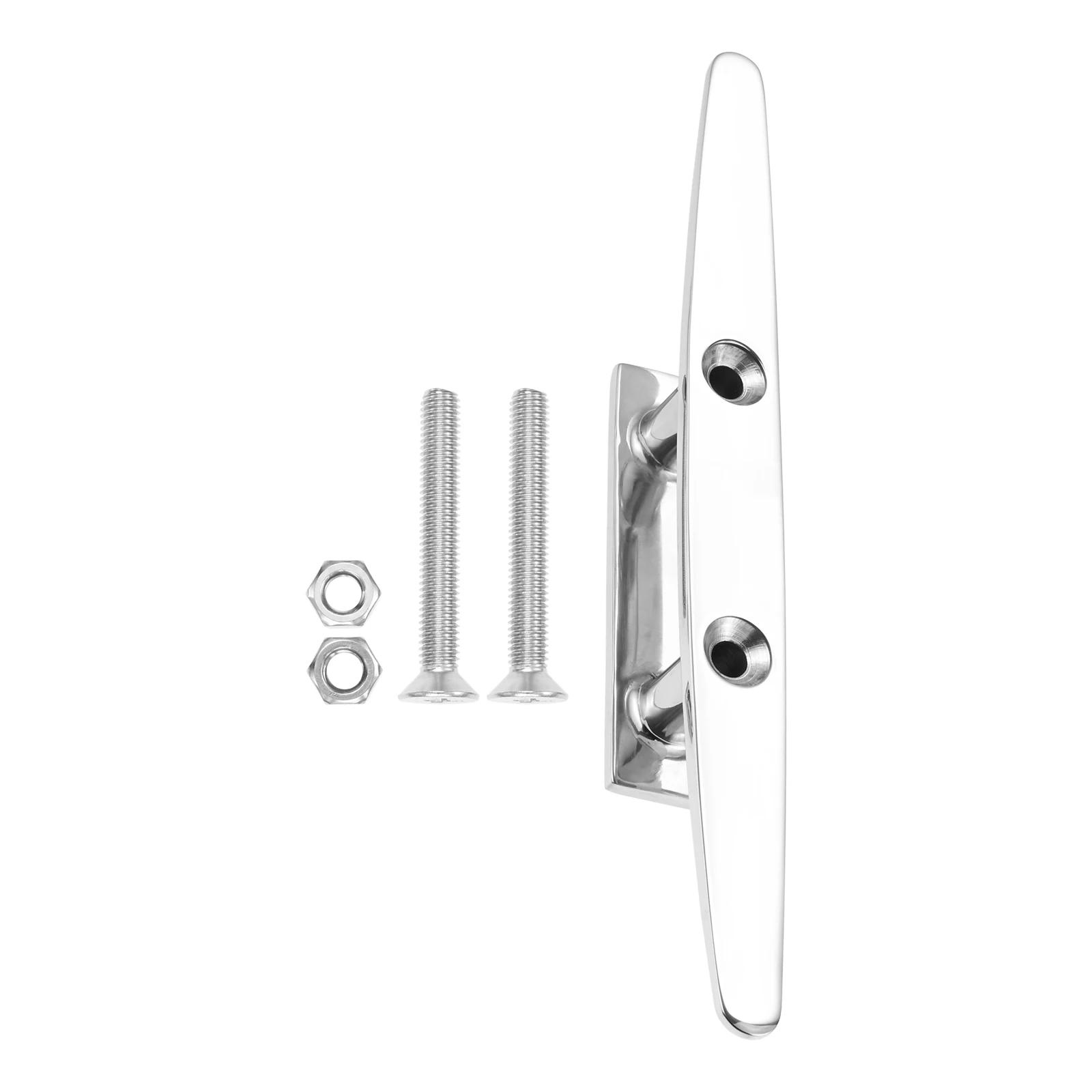 1ชิ้น245มิลลิเมตร/10นิ้วเรือแบนต่ำพุกยึด2หลุมที่วางเชือกผูกลง316สแตนเลสสำหรับเรือยอชท์เรือจอดเรืออุปกรณ์เสริม