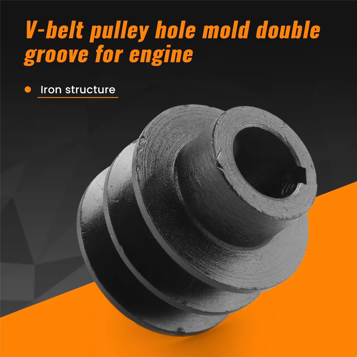 

TFBC V Belt Pulley Bore Die Double Groove for 168F 170F GX110 GX120 GX160 GX200 7HP ATV Go Kart Engines