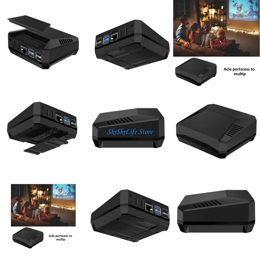 

E65E Argon NVME Case for RPi 5 Aluminum Metal Case with Cooling Fan Heatsink Replacement For RPi 5 Devlopment Board