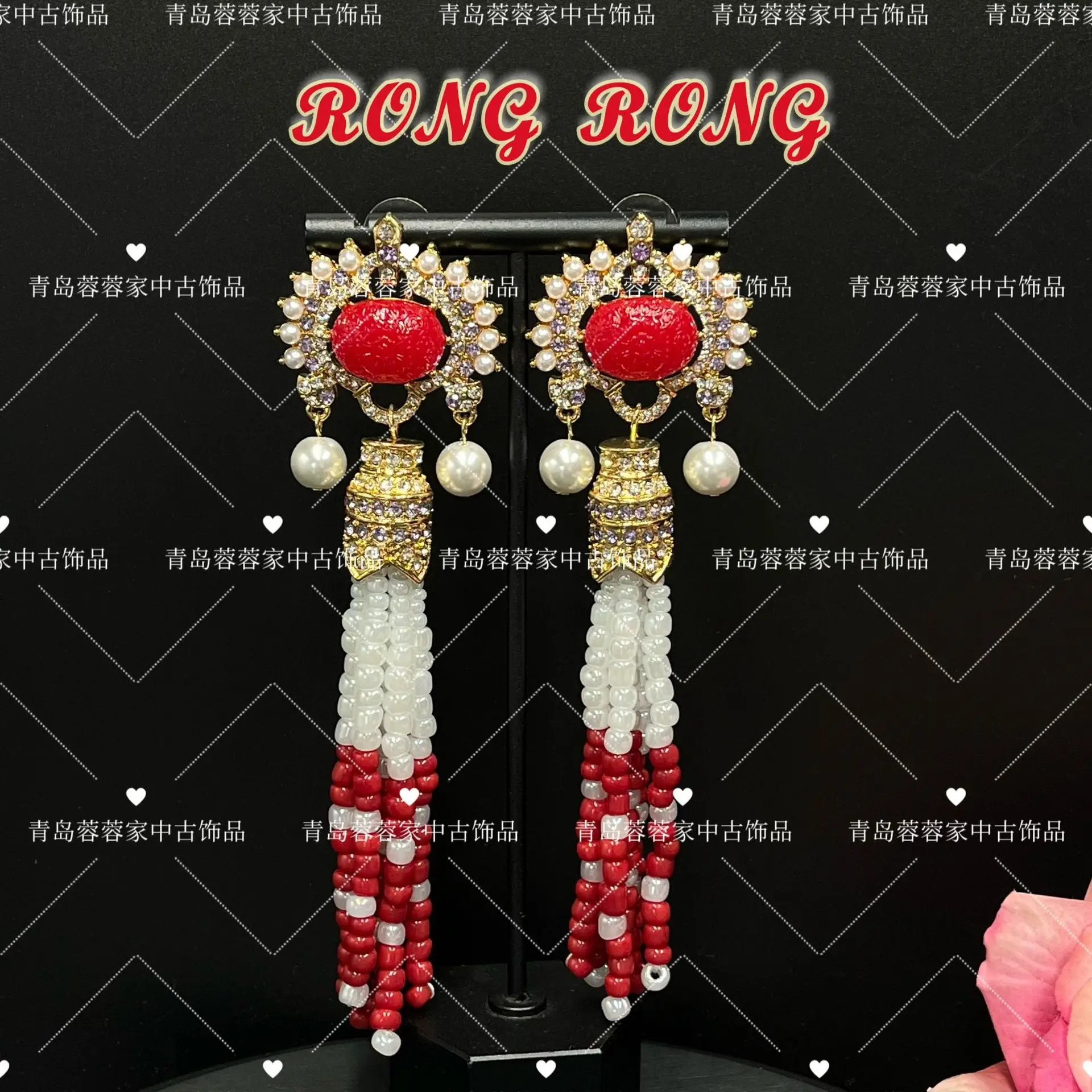 

Винтажные серьги с кисточками, массивные бисерные серьги с бриллиантами, антикварные серьги-гвоздики для женщин