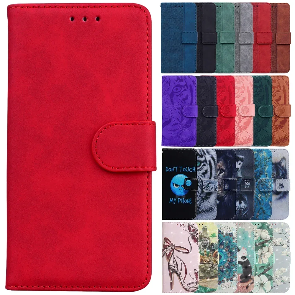 For Infinix Hot 50i Case Solid Color Printed Leather Flip Phone Case for Infinix HOT 50i Cover Hot50i 50 5G Card Slots Fundas