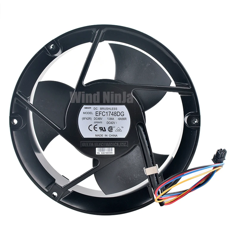 EFC1748DG 17cm 172mm fan 172x172x51mm DC48V 1.84A 4pin Circular axial flow fan cooling fan for cabinet frequency converter