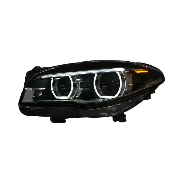 SJC LED Headlights FOR BMW 5 Series F10 F18 Assembly 11-17 Modified Angel Eye LED Day Running Light Hight Quality Headlights